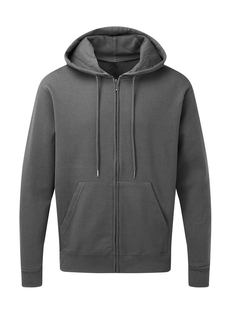 Hooded Full Zip Men Grey