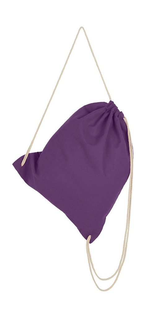 Cotton Drawstring Backpack Lilac