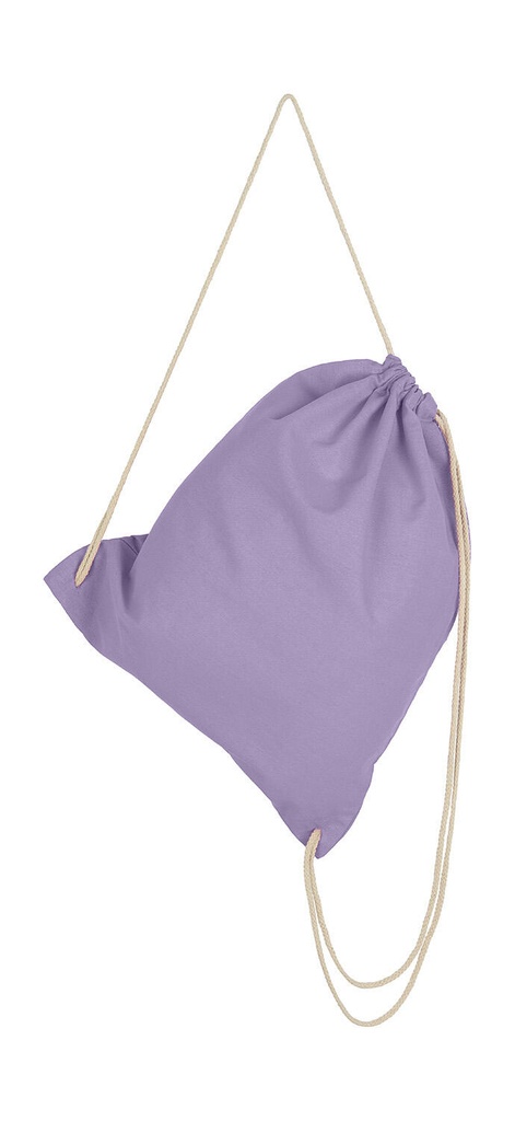 Cotton Drawstring Backpack Lavender