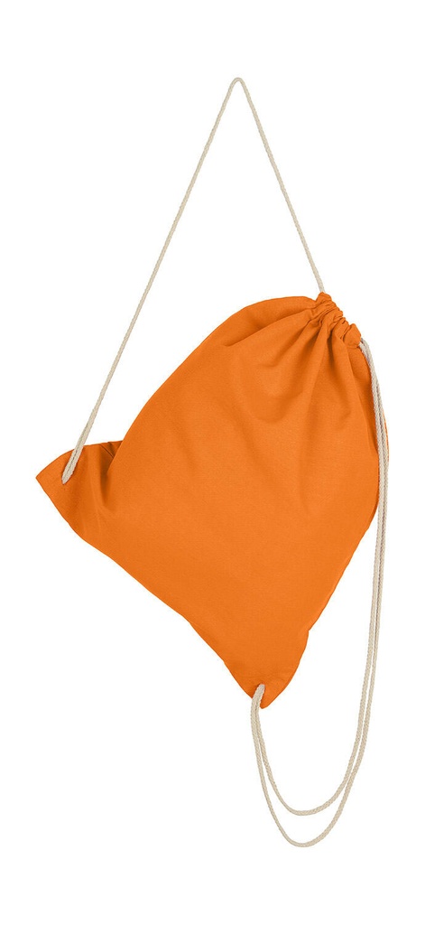 Cotton Drawstring Backpack Tangerine