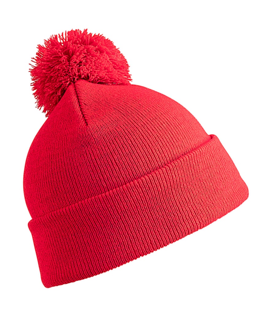 Junior Pom Pom Beanie Red