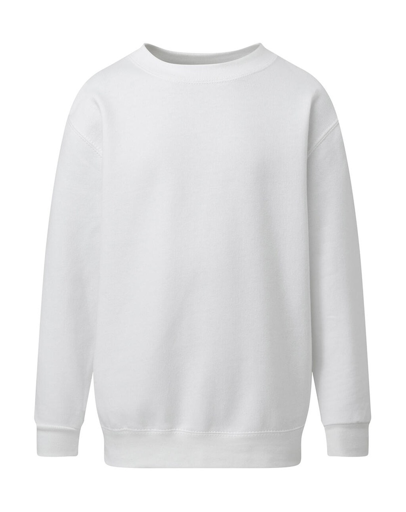 Crew Neck Sweatshirt Kids White