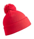 Pom Pom Beanie Red