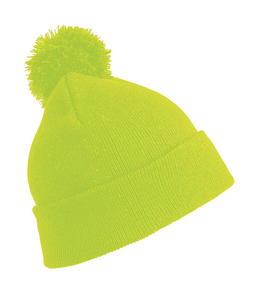 Pom Pom Beanie Fluorescent Yellow