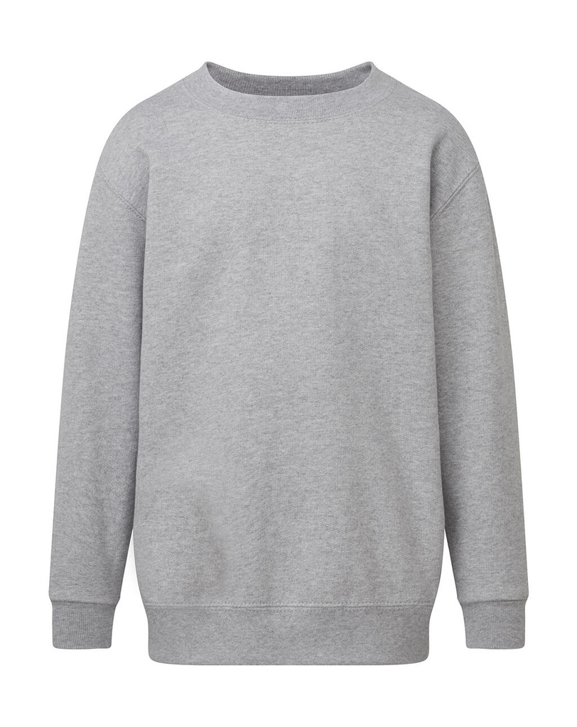 Crew Neck Sweatshirt Kids Light Oxford
