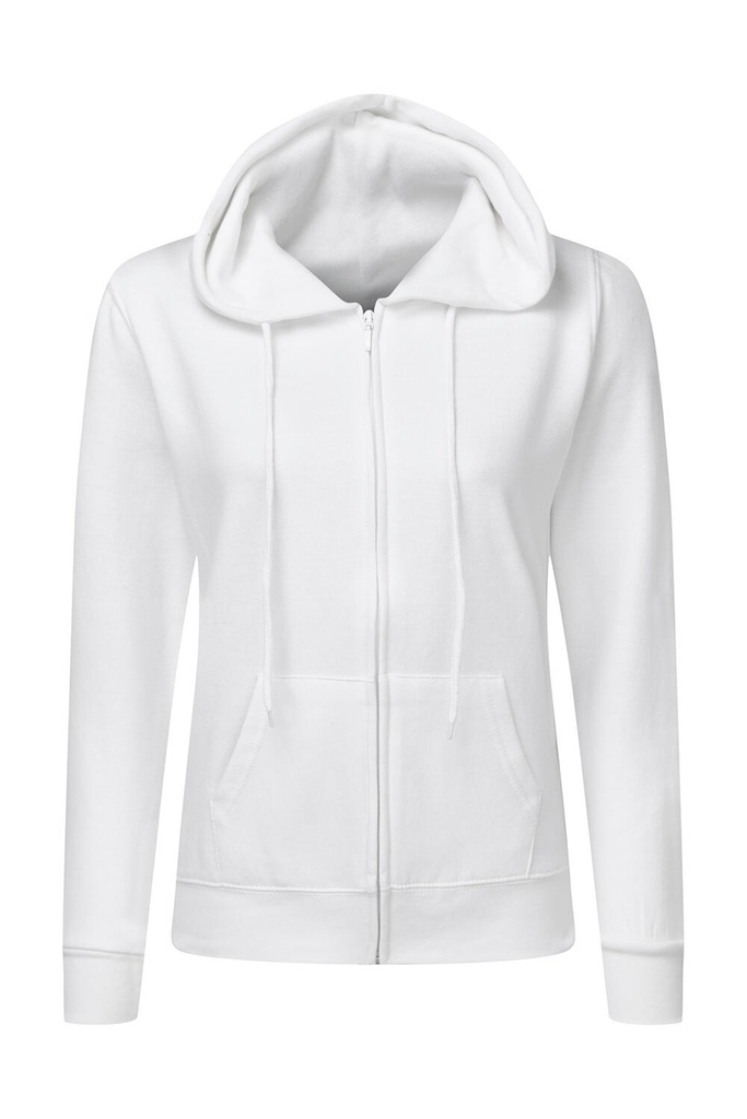 Hooded Full Zip Women White