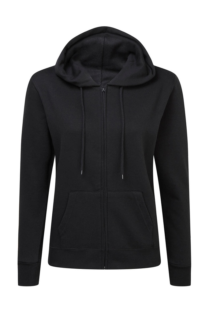 Hooded Full Zip Women Black
