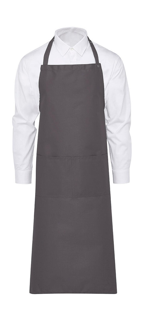 AMSTERDAM Bib Apron with Pocket Grey