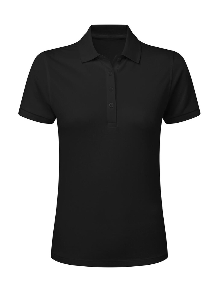 Signature Tagless Polo Stretch Women Dark Black
