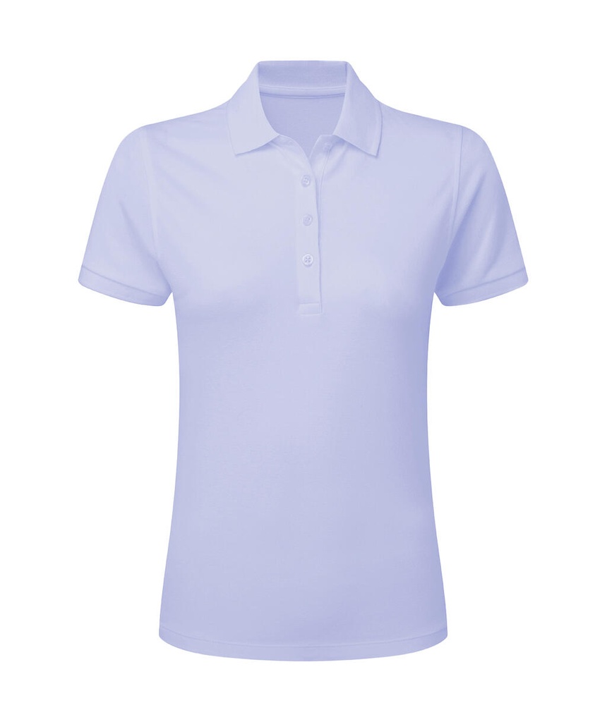 Signature Tagless Polo Stretch Women Blue Water