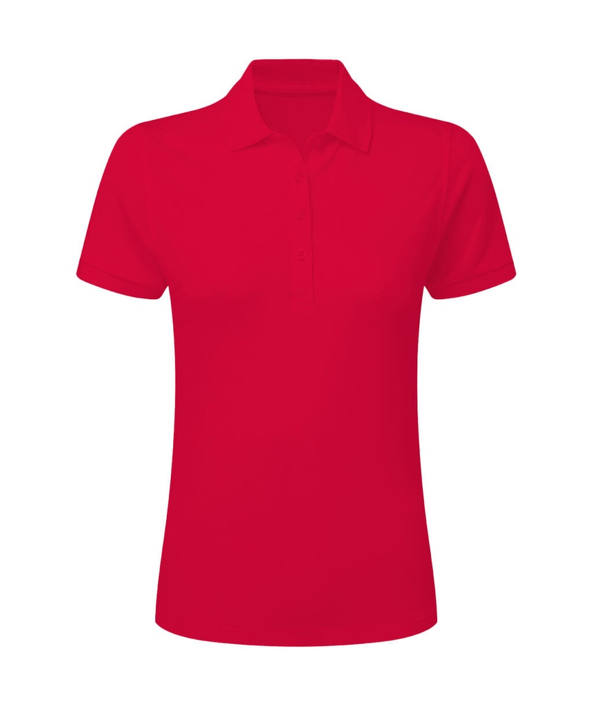 Signature Tagless Polo Stretch Women Red