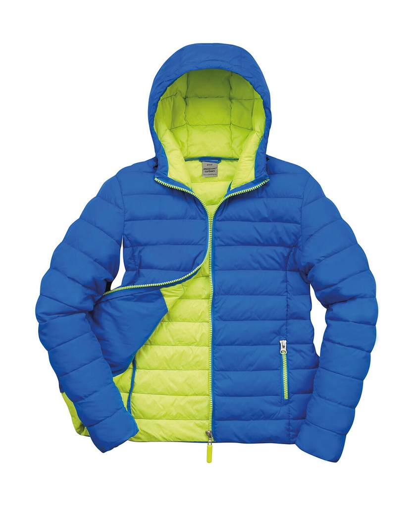 Ladies' Snow Bird Hooded Jacket Ocean Blue/Lime Punch