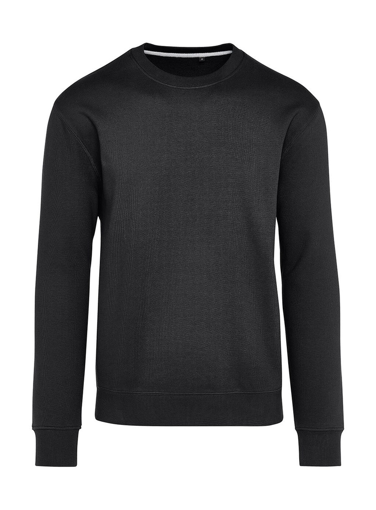 Signature Tagless Crew Neck Sweatshirt Unisex Dark Black