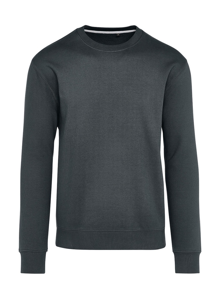 Signature Tagless Crew Neck Sweatshirt Unisex Charcoal