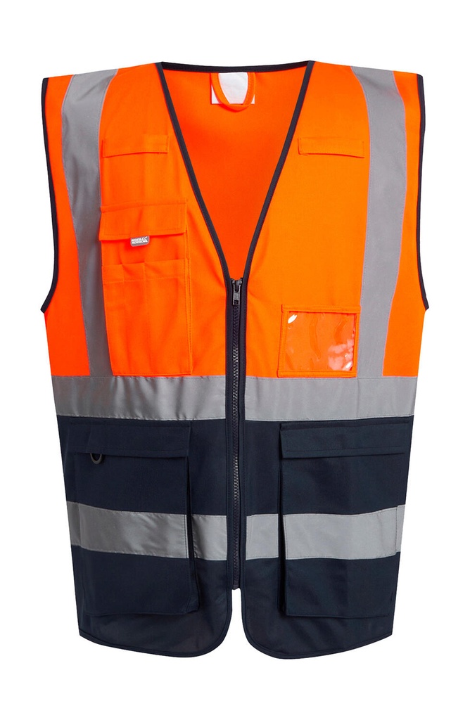 Pro Hi-Vis Executive Vest Orange/Navy