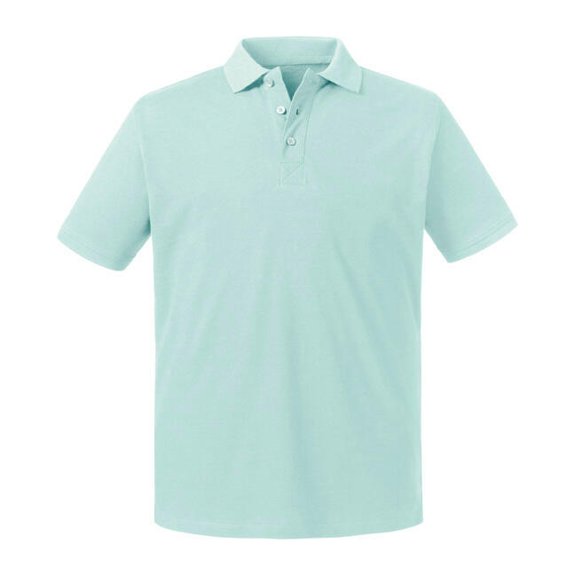 Men's Pure Organic Polo Aqua