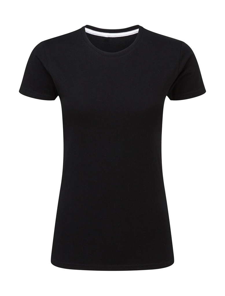 Signature Tagless Tee Women Dark Black