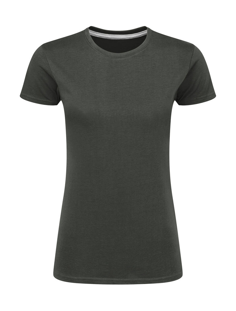 Signature Tagless Tee Women Charcoal