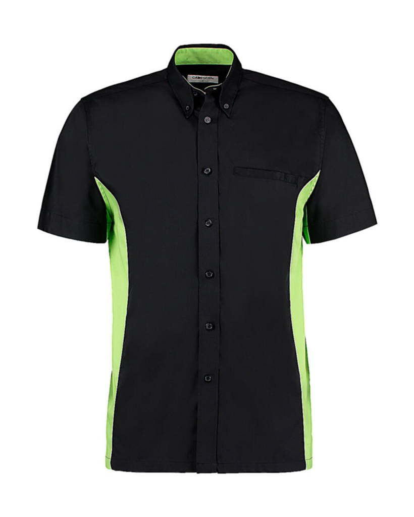 Classic Fit Sportsman Shirt SSL Black/Lime/White