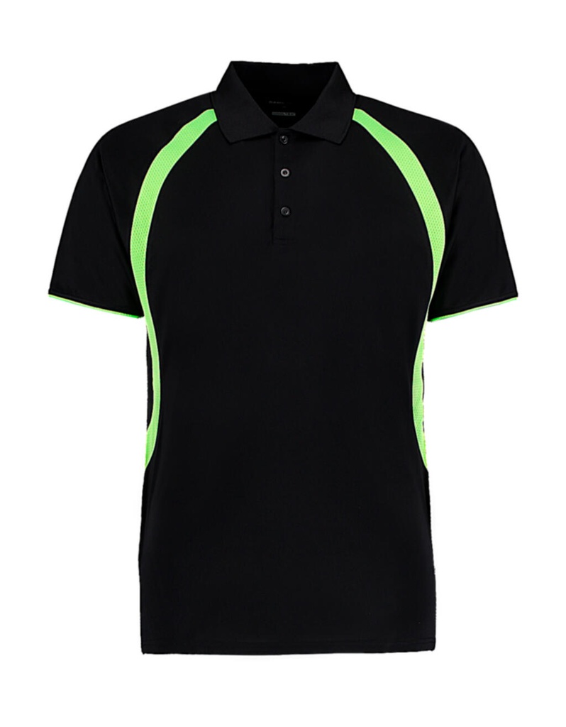 Classic Fit Cooltex® Riviera Polo Shirt Black/Fluorescent Lime