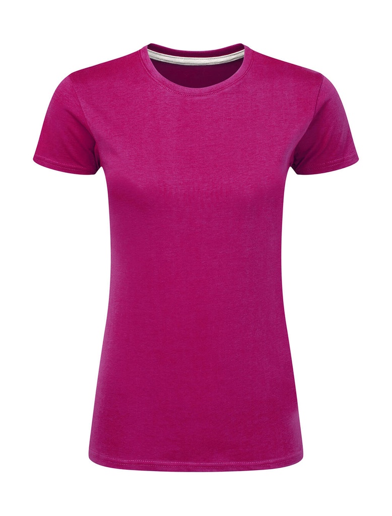 Signature Tagless Tee Women Dark Pink