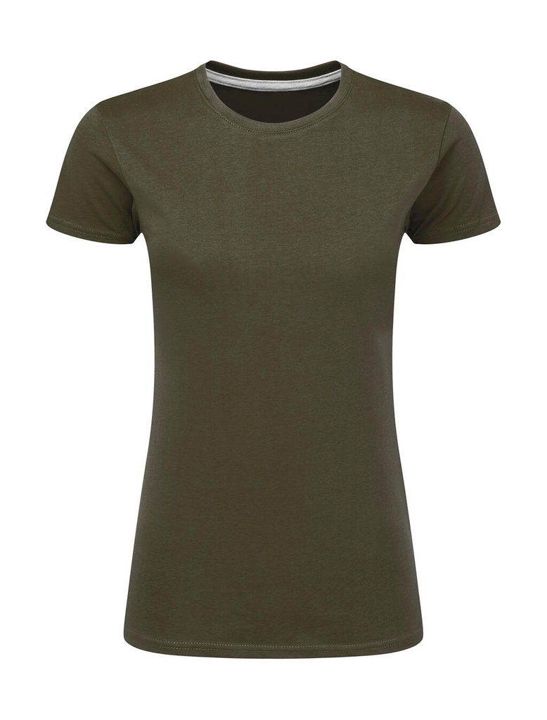 Signature Tagless Tee Women Military Green