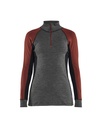 7299 Dames Onderhemd met halve rits merinowol XWARM