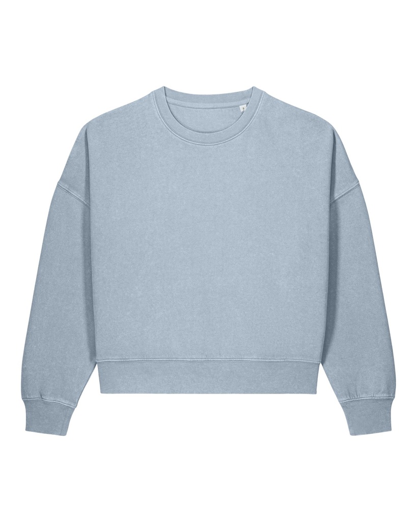 Stella Alma Vintage Crewneck G. Dyed Blue Stone