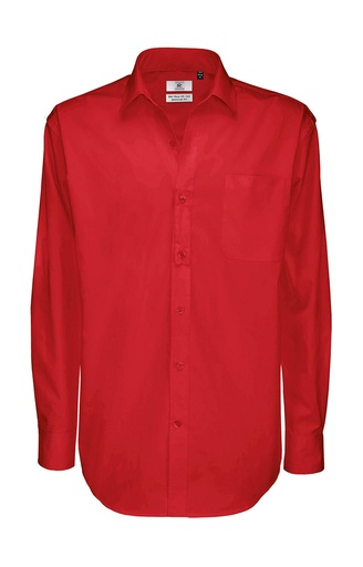 Sharp LSL/men Twill Shirt Deep Red