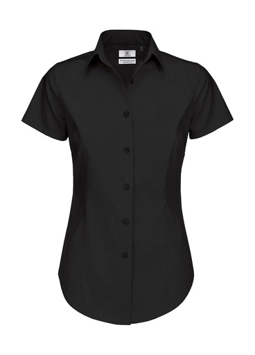 Black Tie SSL/women Poplin Shirt Black