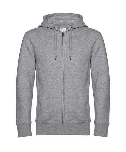 KING Zipped Hooded Heather Grey