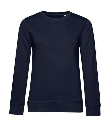 Crew Neck /women French Terry Navy Blue
