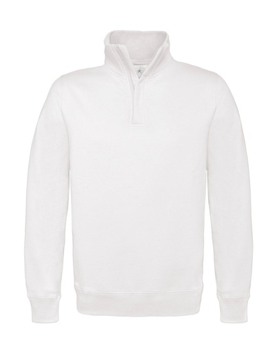 ID.004 Cotton Rich 1/4 Zip Sweat White