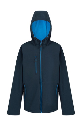 Navigate 2-Layer Hooded Softshell Jacket Navy/French Blue