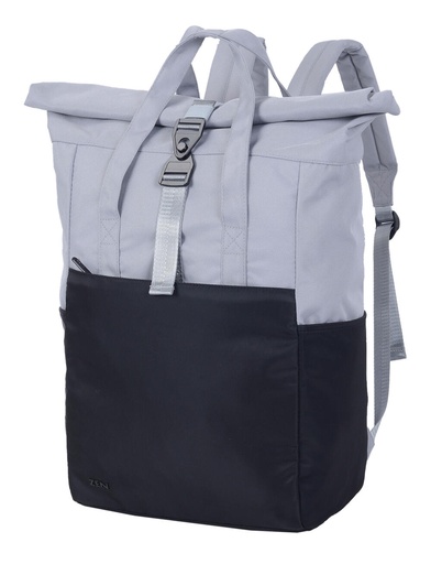 Ruby Roll-Up Laptop Backpack Black/Light Grey