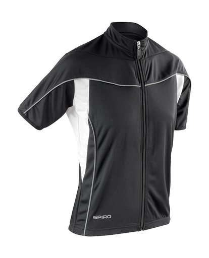 Ladies' Bike Full Zip Top Black/White