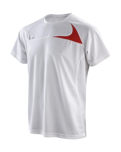 Spiro Men's Dash Training Shirt White/Red