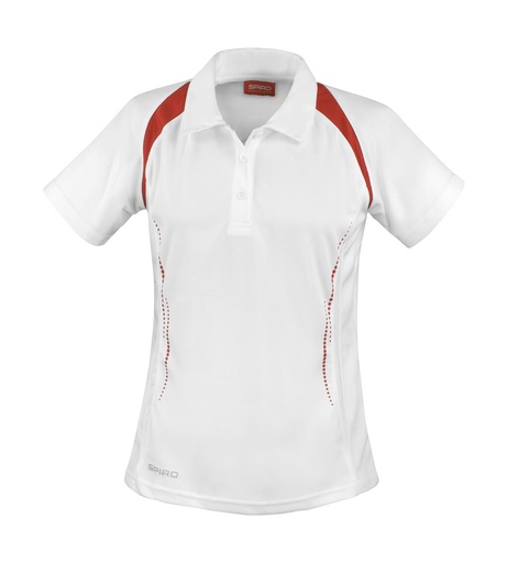 Lady Spiro Team Spirit Polo White/Red