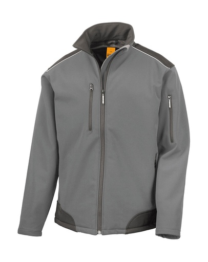 Ripstop Softshell Work Jacket Grey/Black