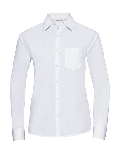 Ladies' LS Poplin Shirt White