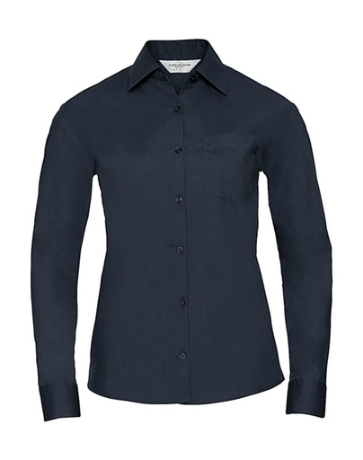 Ladies' LS Poplin Shirt French Navy