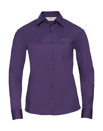 Ladies' LS Poplin Shirt Purple