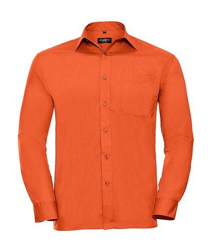 Poplin Shirt LS Orange