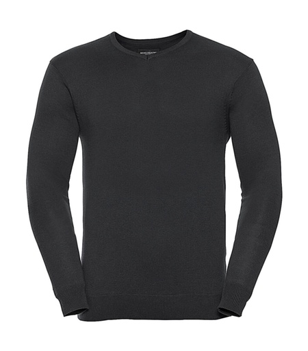 Men's V-Neck Knitted Pullover Black