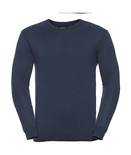 Men's V-Neck Knitted Pullover French Navy