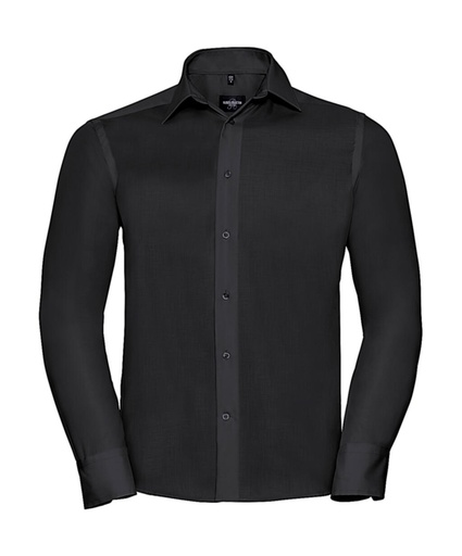 Tailored Ultimate Non-iron Shirt LS Black