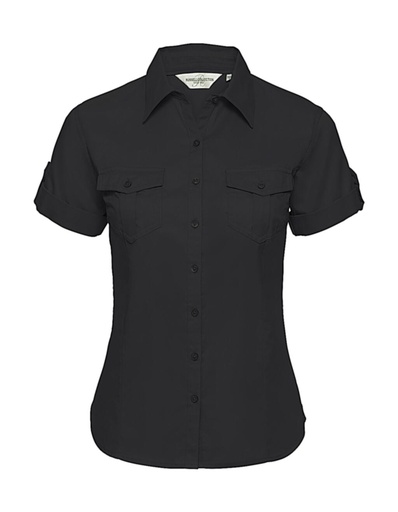 Ladies' Roll Sleeve Shirt Black