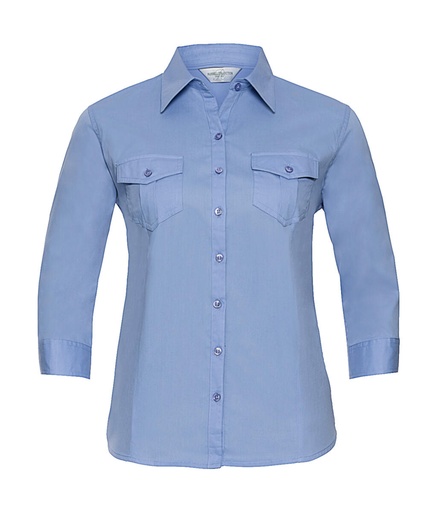 Ladies' Roll 3/4 Sleeve Shirt Blue