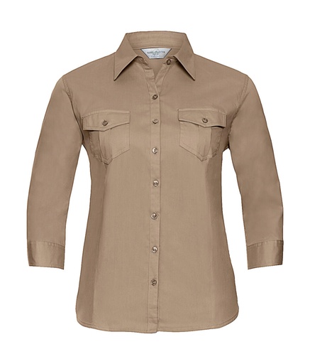 Ladies' Roll 3/4 Sleeve Shirt Khaki