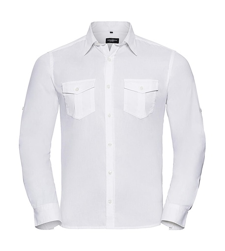 Roll Sleeve Shirt Long Sleeve White